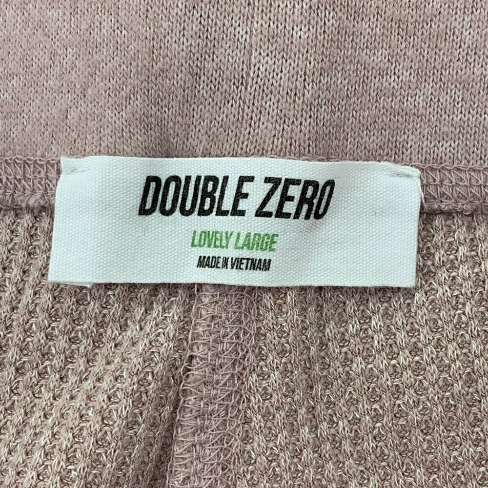Double Zero Dusty Pink Waffle Knit Lounge Pants - Picture 3 of 5